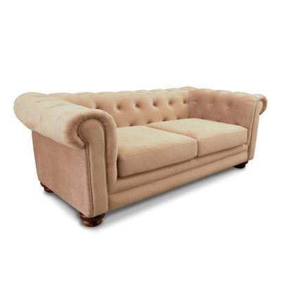 Imagen 2 del producto SOFA FLORENCIA 3C TELA VELVET BEIGE