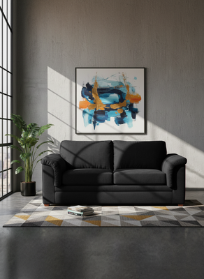 Imagen 1 del producto SOFA ANCONA 3C TELA VELVET NEGRO