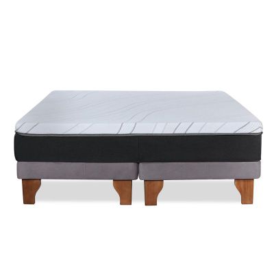 Imagen 2 del producto CAMA ZEN TOP SPRING  HYBRID TELA GRIS KING