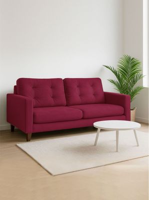 Sofa Napoles 2C Tela  Velvet  Burdeo