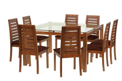 Juego De Comedor Barcelona 1400X1400 S/Tenerife Tela Chocolate