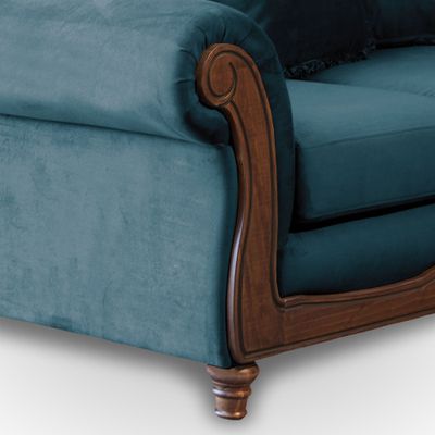 Imagen 2 del producto LIVING  RIMINI 3-2 TELA VELVET AZUL PETROLEO