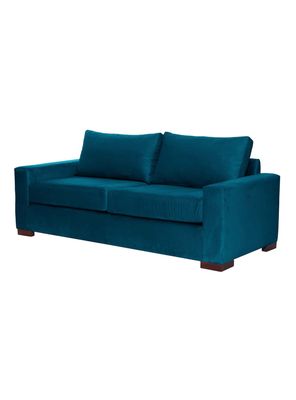 Imagen 2 del producto SOFA LIVORNO 3C TELA VELVET AZUL PETROLEO
