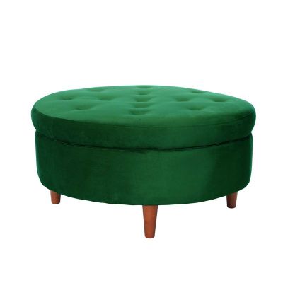Pouf Paris Tela Velvet Verde