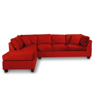 SECCIONAL PADUA IZQ TELA VELVET BURDEO