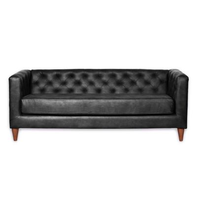SOFA BRESCIA 3C CUERO KENTUCKY NEGRO
