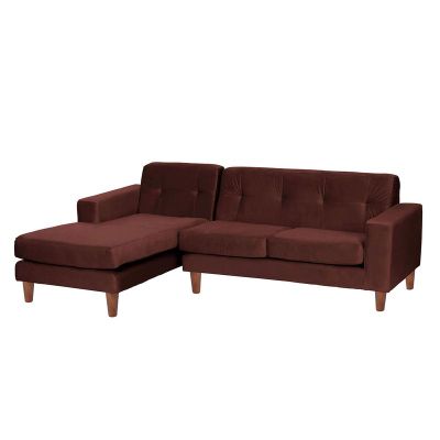 Imagen 2 del producto Sofa Chaiselong Izq Salerno Tela  Velvet  Chocolate