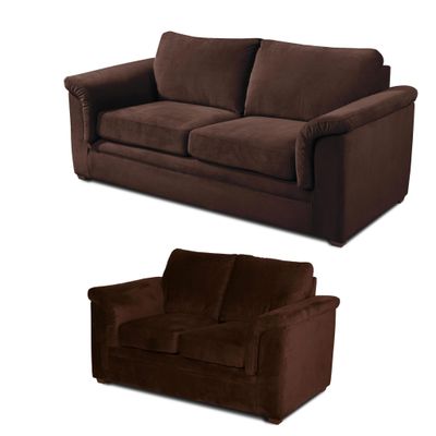 Imagen 2 del producto LIVING ANCONA 3-2 TELA  VELVET  CHOCOLATE