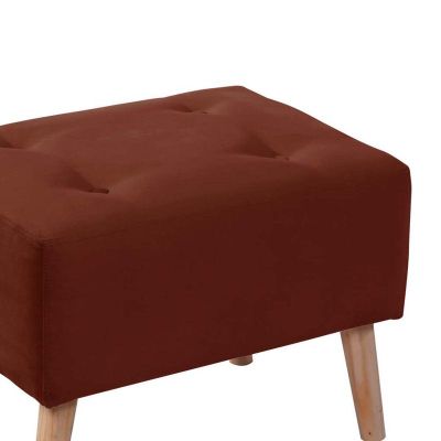 Imagen 2 del producto Pouf Niza  Tela Velvet Chocolate