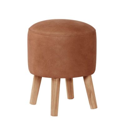 Pouf Nantes  Cuero Kentucky Tabaco