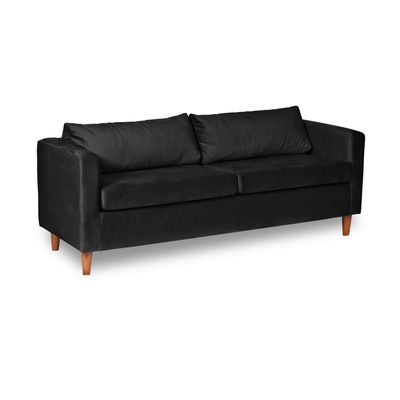 Imagen 2 del producto SOFA SICILIA 3C TELA  VELVET  NEGRO
