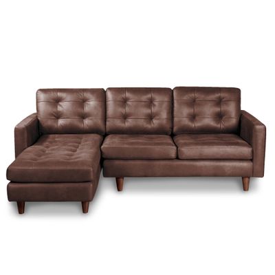 Imagen 2 del producto Sofa Seccional Izquierdo Napoles Cuero Kentucky Cafe Moro