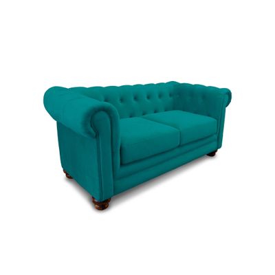 Imagen 2 del producto SOFA FLORENCIA 2C TELA VELVET TURQUESA