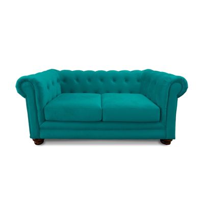 SOFA FLORENCIA 2C TELA VELVET TURQUESA