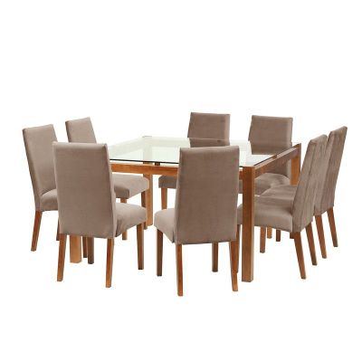 Juego De Comedor Barcelona 1400X1400 S/Cadiz Tela Beige