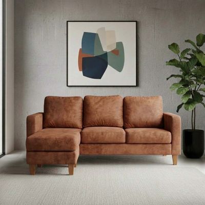 Imagen 2 del producto Seccional Intercambiable Venecia 3 Cuerpos Cuero Tabaco