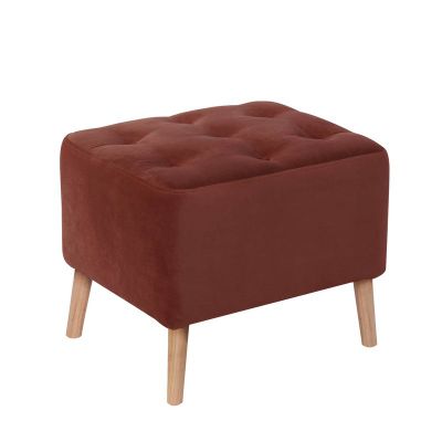 Pouf Lyon  Tela Velvet Chocolate