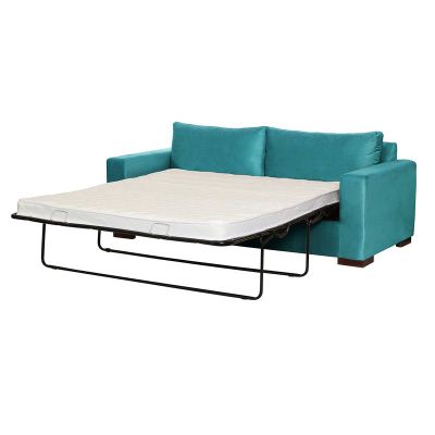 Sofa Cama Livorno 2Pl Tela Velvet Turquesa