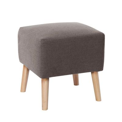 Pouf Burdeos Lino Gris Oscuro