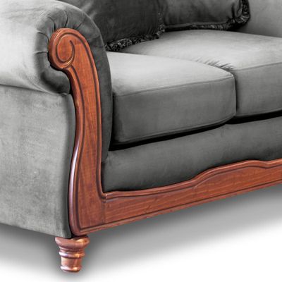 Imagen 2 del producto SOFA  RIMINI 3C TELA VELVET GRIS