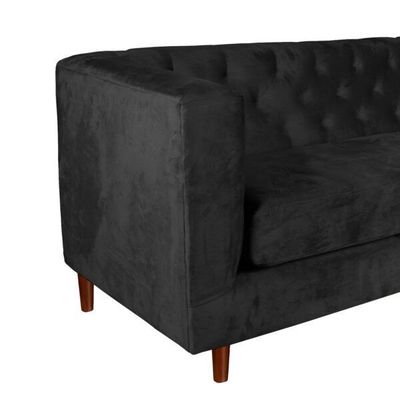 Imagen 2 del producto SOFA BRESCIA 3C TELA VELVET VIVIAN NEGRO