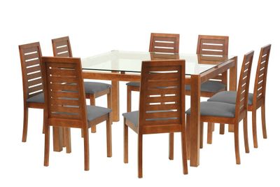 Juego De Comedor Barcelona 1400X1400 S/Tenerife Tela Gris