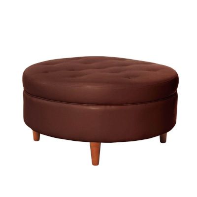 Pouf Paris Pu Chocolate