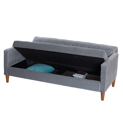 Imagen 2 del producto FUTON GENOVA  TELA VELVET GRIS
