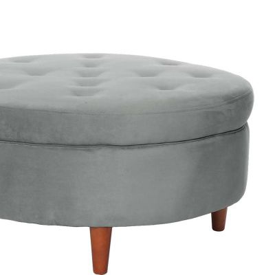 Imagen 2 del producto Pouf Paris Tela Velvet Gris