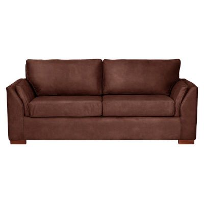 Imagen 2 del producto Sofá Cama Milan 2PL Cuero Kentucky Café Moro Con Asiento de Resortes Pocket