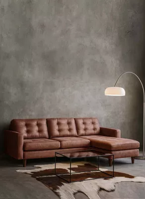 SOFA CHAISELONG DER NAPOLES CUERO KENTUCKY TABACO