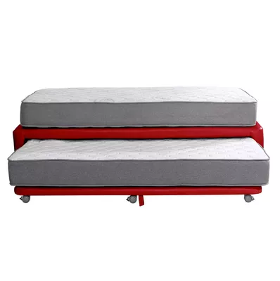 CAMA NIDO ZEN BEST PU ROJO 1 1/2 PZA