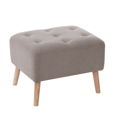 Imagen 1 del producto Pouf Lyon Lino Gris Claro
