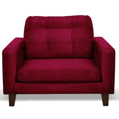 Sofa Napoles 1C Tela  Velvet  Burdeo