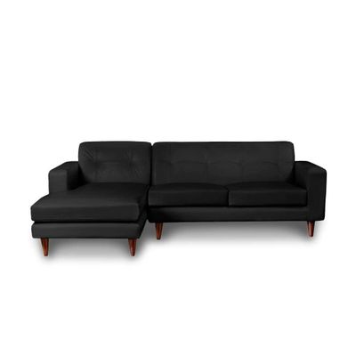 SOFA CHAISELONG IZQ SALERNO PU NEGRO