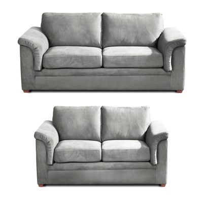 LIVING ANCONA 3-2 TELA  VELVET  GRIS