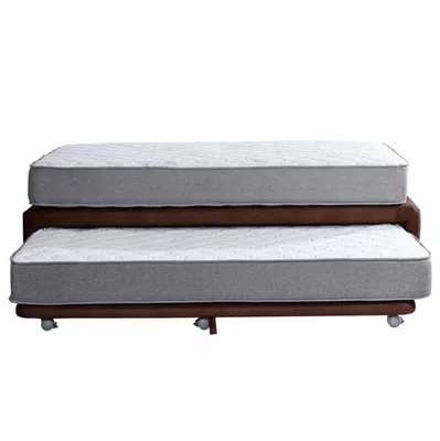CAMA NIDO ZEN BEST CUERO CAFÉ MORO 1 1/2 PZA