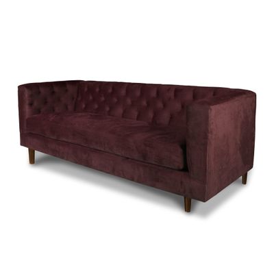 Imagen 2 del producto SOFA BRESCIA 3C TELA VELVET VIVIAN BURDEO