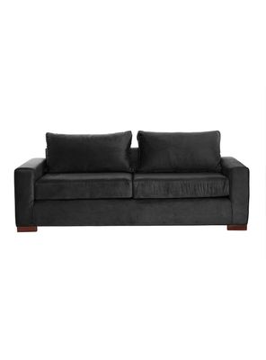 SOFA LIVORNO 3C TELA VELVET NEGRO