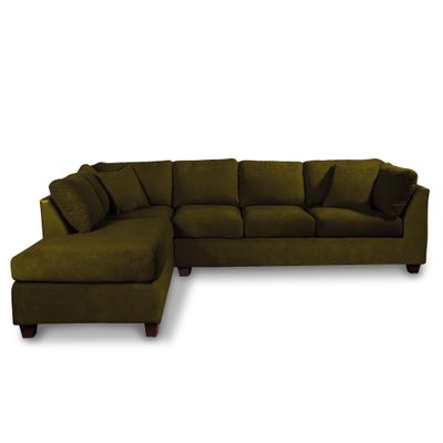 SECCIONAL PADUA IZQ TELA VELVET VERDE