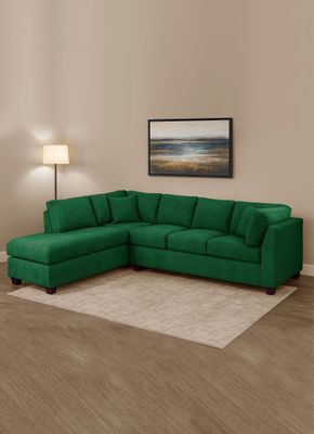 SECCIONAL PADUA IZQ TELA VELVET VERDE