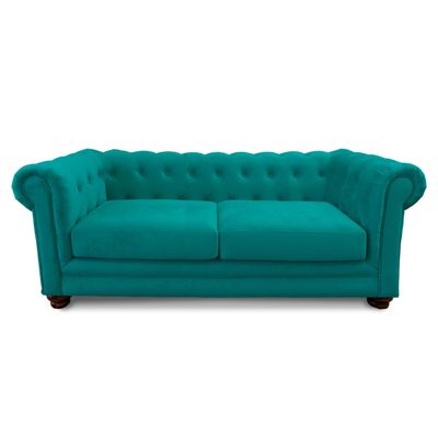 SOFA FLORENCIA 3C TELA VELVET TURQUESA