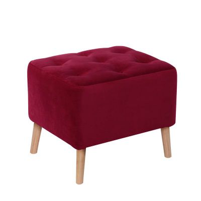Pouf Lyon Tela Velvet Burdeo