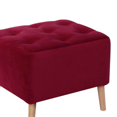 Imagen 2 del producto Pouf Lyon Tela Velvet Burdeo