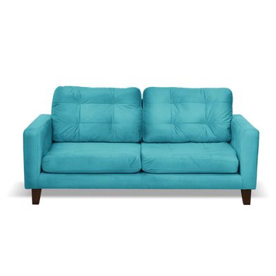 SOFA NAPOLES 3C TELA  VELVET  TURQUESA