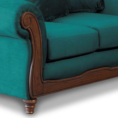 Imagen 2 del producto LIVING  RIMINI 3-2 TELA VELVET TURQUESA