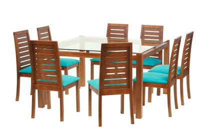 Juego De Comedor Barcelona 1400X1400 S/Tenerife Tela Turquesa