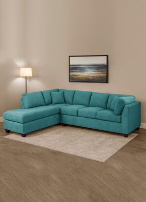 SECCIONAL PADUA IZQ TELA VELVET TURQUESA