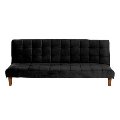 FUTON TURIN  TELA VELVET NEGRO