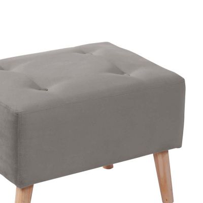 Imagen 2 del producto Pouf Niza Tela Velvet Gris